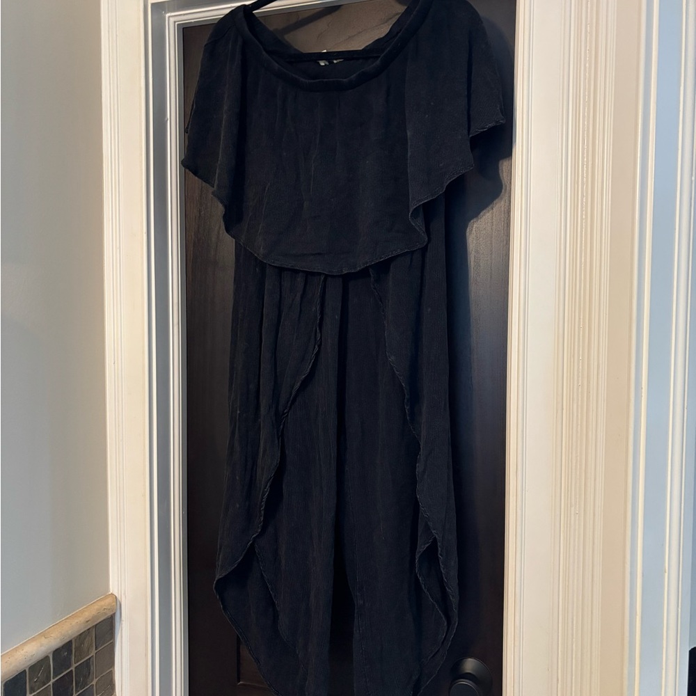 Kori Asymmetrical Black jumpsuit. Boutique find!
